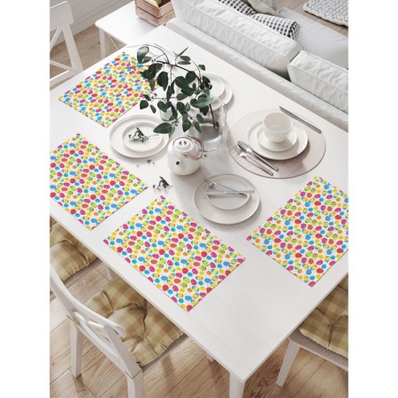 A set of napkins for setting the table "Easter dyes", rectangular, size 32x46 cm, 4 pcs