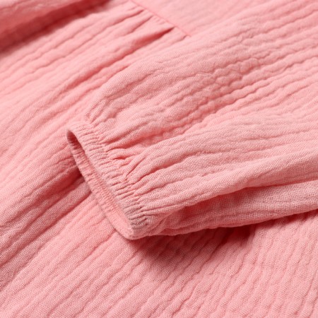 Dress with a collar crumb I am Muslin, 74-80, powder-3