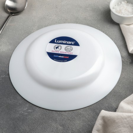 Deep plate luminarc eventay, d = 22 cm, glass ceramic, white color-2