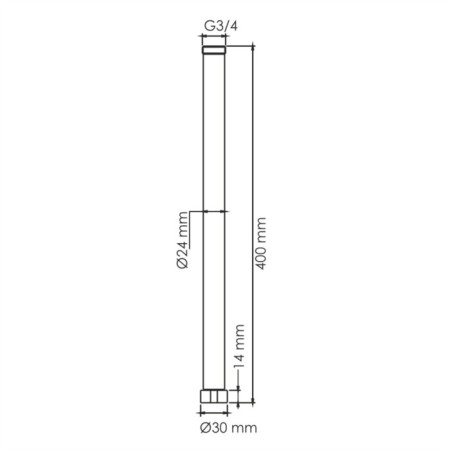 Extension cord for a shower kit Wasserkraft A230, stainless steel, white-1