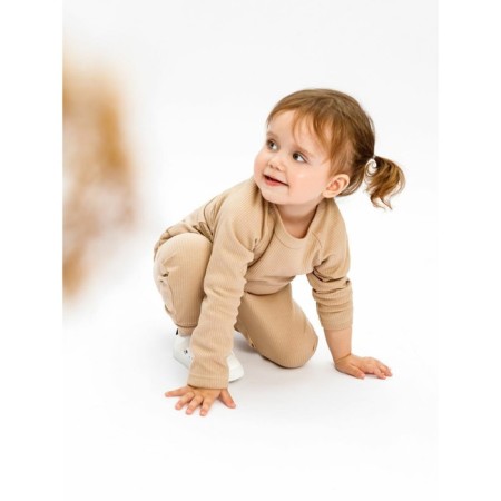 Blood wool and sliders children's fashion, height 62 cm, beige color-8
