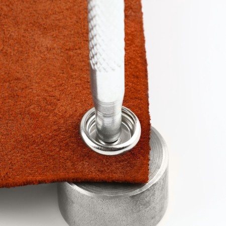 Installation buttons, omega (o-shaped), d = 15 mm, 6 pcs, with the installer, silver color-8