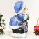 Figure "Grandfather with a bag in blue" 51x28x29cm