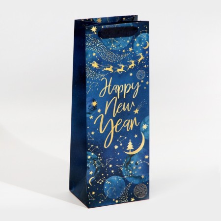 Package for the bottle "New Year's Cosmos", 13 x 36 x 10 cm, New Year-3