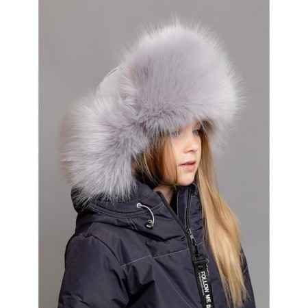 Children's cap, size 54, gray color-9