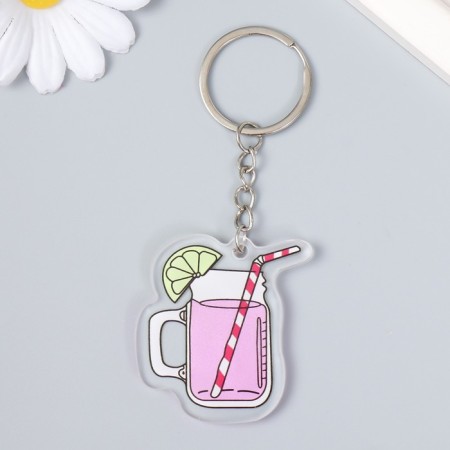 Acryl keychain "Lemonada in a mug/glass" mix 4.5x4.7 cm-3