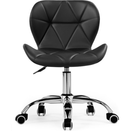 Computer chair Trizor Metal/Eco -leather, Chrome/Black 53x53x69 cm-1