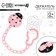 Holder for the nipple - dummy "ladybug", on the chain, pink color