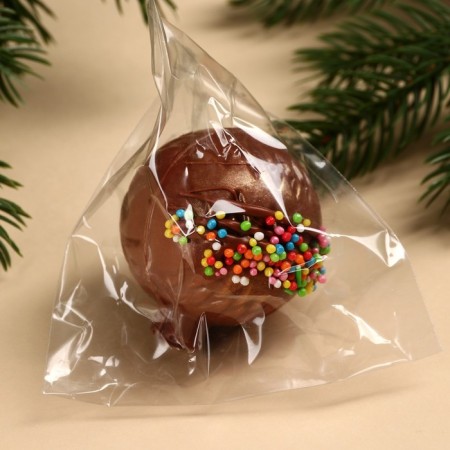 Chocolate bombing with marshmallow, Christmas ball, 35 g.-4