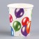 A one -time paper glass "Happy Birthday", balls ", 250 ml