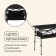 Tourist table Maclay, 95x55x50/74 cm, with organizer, black color