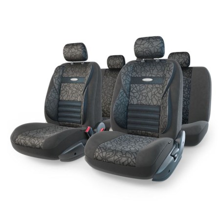Autoshekhli university Autoprofi Comfort Combo, CMB-1105 Anthracite (M), multi-circuit, molded velor, jacquard polypropylene, set of 11 objects, color anthracite