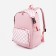 School backpack from textiles, 5 pockets, pink color