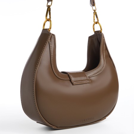 Female bag Textura, small size, brown color-2