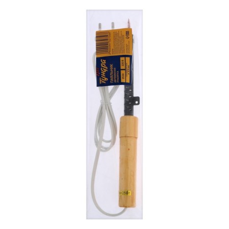Tundra soldering iron, EPSN, wooden handle, wedge -shaped sting d = 3.5 mm, 25 W, 220 B-8