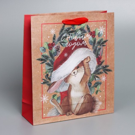 Craft vertical “New Year's time” package, m 26 x 30 x 9 cm, new year-1