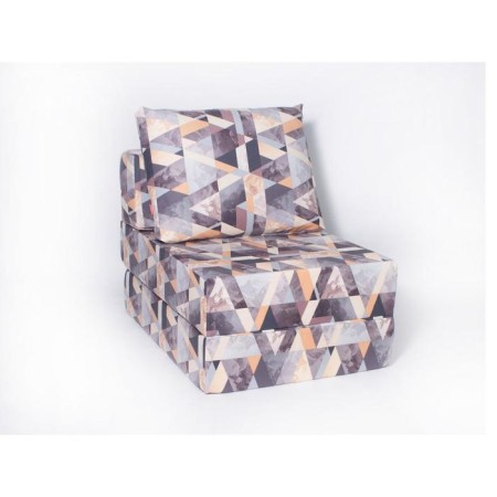 Armchair-bed "Octa", size 75x100 cm, color Snow Brown, velor