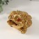 NECSK Polystone "Toad with reins and coin in the mouth" 9.5x12.5x6.5 cm