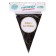 Garland "Happy Birthday", 12 flags, black color