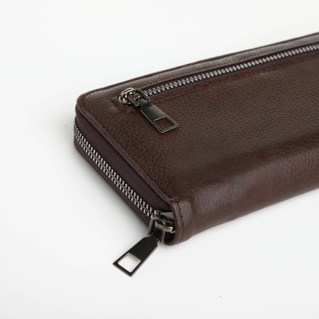 Pearl husband, 19.5*2.5*10 cm, 6 depth + n/pocket, d/maps, d/coins, on lightning, brown-3