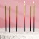 Candles in the cake "Royce. Gradient", 6 pcs, tall, 13 cm, black, burgundy, golden