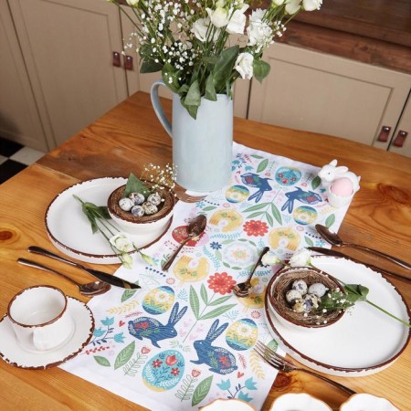 Walking on the Ethel table "Easter Scandinavia" 30x70 cm, 100% cotton, sarzha 190 g/m2
