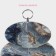 Glass fruit 2-tier round share "Marble Onyx", d = 25/20 cm, color gray color