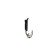 Mormyshka column black, red eye + ball silver, weight 0.4 g