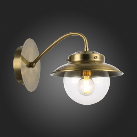 Wall lamp EVOLUCE. Sle110101-01. Garonni. 1x40 W, E14, 20x18 cm, antique bronze color-2
