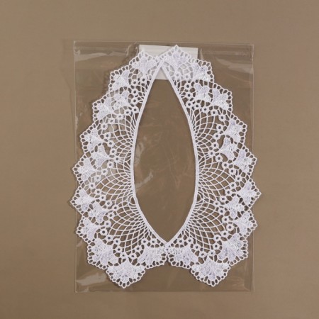 Collar sewing, guipyur, 21 × 6.5 cm, white color-7
