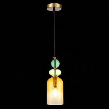 STL LUCE Sus. SL2000.213.01. GEA. 1x40 W, E14, 11x11x40 cm, golden color-1