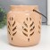 Ceramics candlestick for 1 candle "Lantern. Leaves" inside gold Mix 11.5x9.5x9.5 cm