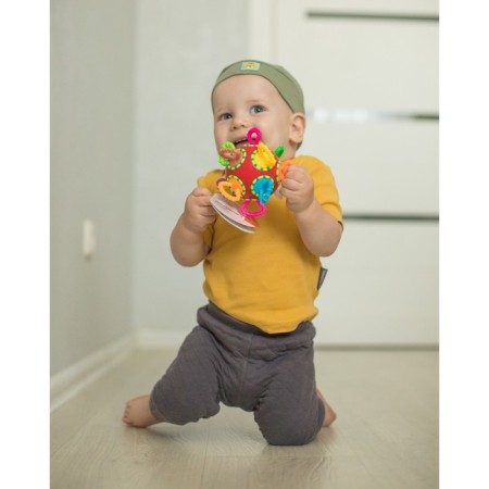 Developing toy - rattle, "ball - ratchet", rattle, color of mix, crumb I-10