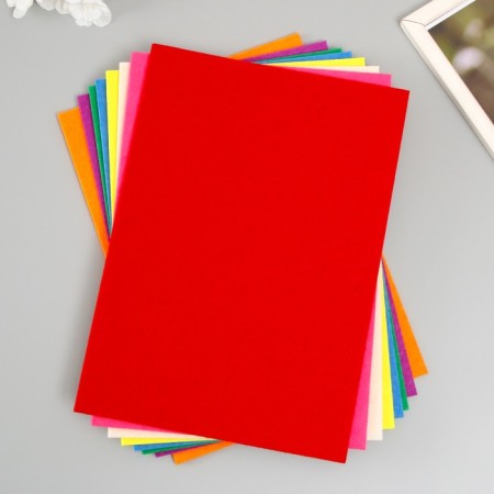 A set of hard felt "Astra" (8 pcs) Assorted, 3 mm, 450 g, 20x30 cm