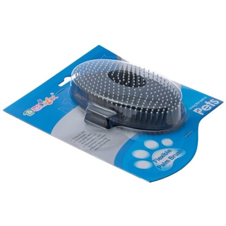 Delight brush rubber, on hand, metal teeth with a drop, black-5