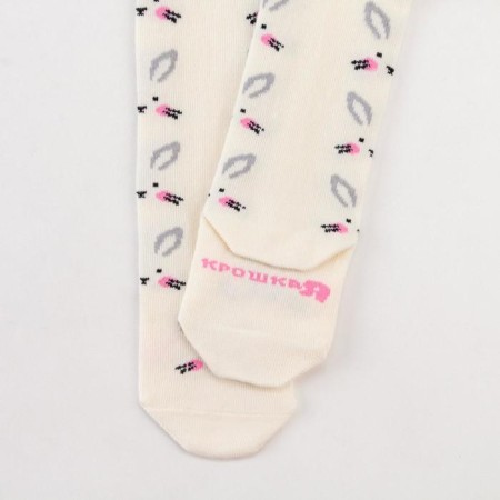 Pantyhose crumb I am “bunnies”, milk color, height 86-92 cm-3