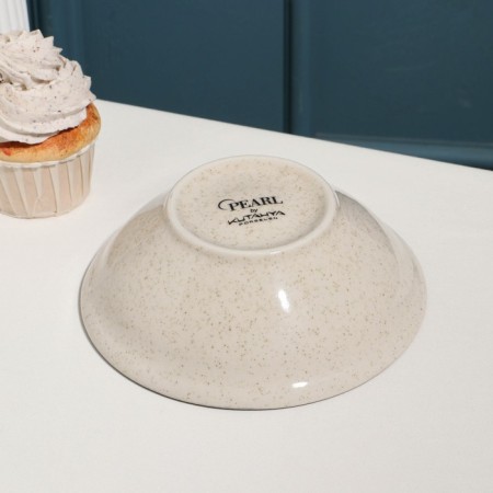Pearl salad bowl, d = 16 cm, 450 ml, beige, porcelain-2