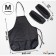 Apron for labor + sleevens, 550 x 440/250 x 160 mm, size M (height 122-158), calligrata black