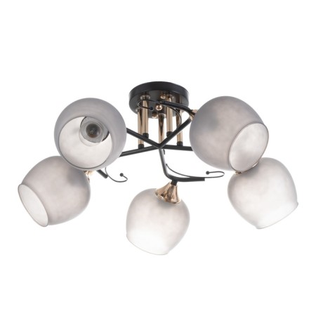 Acapulco chandelier 5x60W E27 brown, gold 48x28x24cm