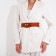 Women's belt, width 6 cm, elastic band, metal buckle, redhead red