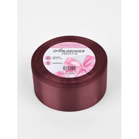 Satin tape, 40 mm × 23 ± 1 m, color Pink Antik No. 102-1