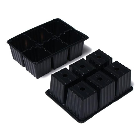 Mini-Pirate for seedlings, 57 × 18 × 14.5 cm, 3 inserts, 18 cells, Greengo-3