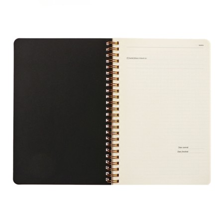 A5 business test, 60 sheets in the PragMatic cage, cardboard cover, tinted block 80g/m2, black-1