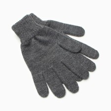Female gloves, dark gray color, size 18
