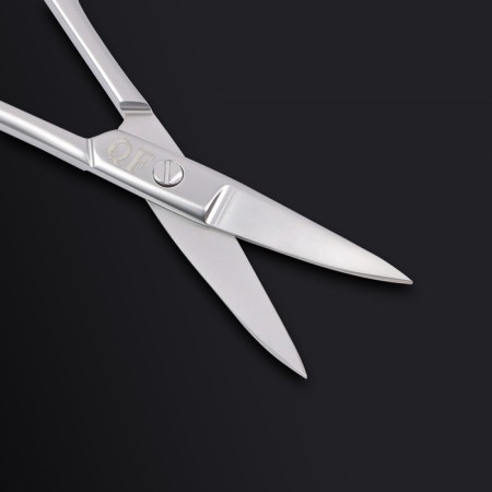 Manicure scissors "Premium", bent, narrow, 9.5 cm, on the blist, silver color-9