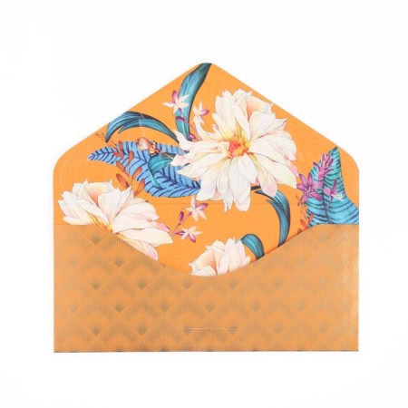 Money envelope "On Birthday" Cutting, Congrev, Lac Twin, embossing, flower-2