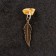 Talisman key "Pero", brass, amber