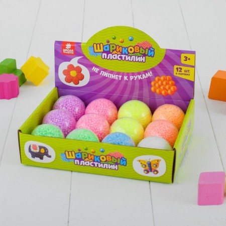 Ball plasticine coarse -grained 2.4 g, MIX color-1