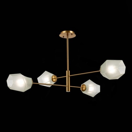 Ceiling EVOLUCE lamp. Sle205202-04. Terramo. 4x60 watts, E27, 86.5x86.5x51.5 cm, brass color-1