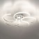 Ceiling chandelier Citilux "Dzhemini" CL229251E, 60x60x13 cm, 5x12W, LED, Gray color.